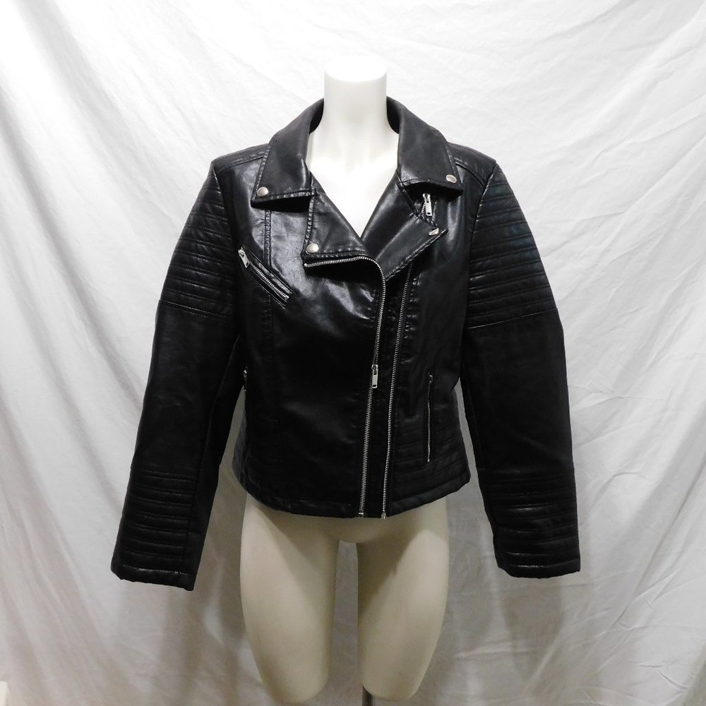 Shein Pleather Bomber Jacket